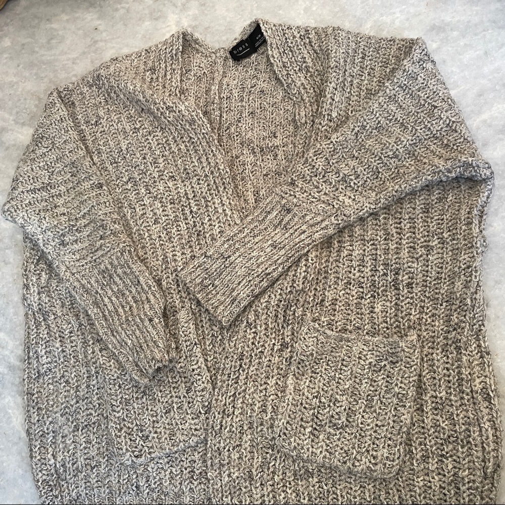 Press Open Cardigan With Pockets